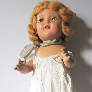 Vintage Composition Doll head with teeth shoulder cap, different body jointed
